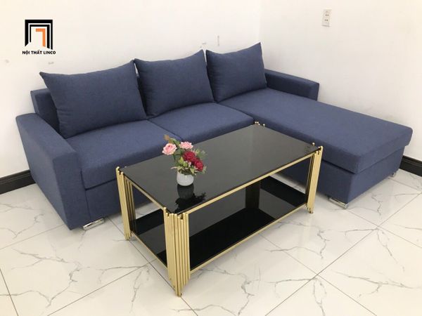 sofa, ghế sofa, bộ ghế sofa góc, sofa góc l, sofa góc chữ l, sofa góc 2m2 x 1m6, sofa góc màu xanh đậm