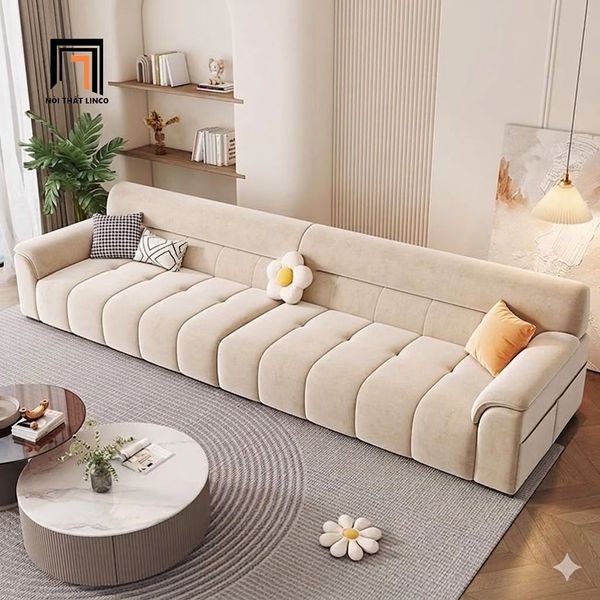 sofa văng, sofa băng, sofa 2m6, ghế sofa văng dài 2m6, sofa băng phòng khách, sofa văng chờ, sofa băng xinh xắn, sofa băng màu trắng kem