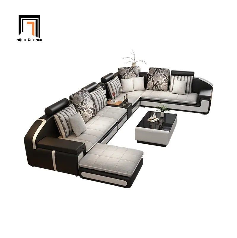 sofa chữ U dài 3m55 diện tích lớn