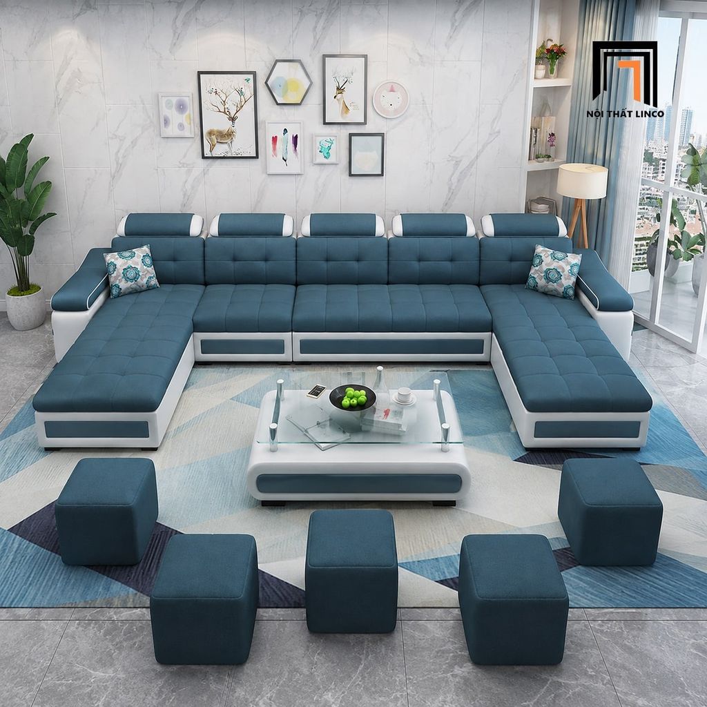 sofa chữ U dài 3m sang trọng