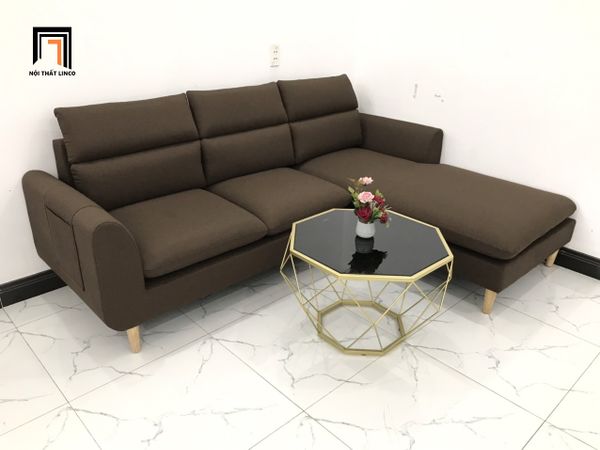 sofa, ghế sofa, sofa góc nâu đậm, sofa góc 2m2 x 1m6, sofa góc phòng khách, sofa góc căn hộ chung cư
