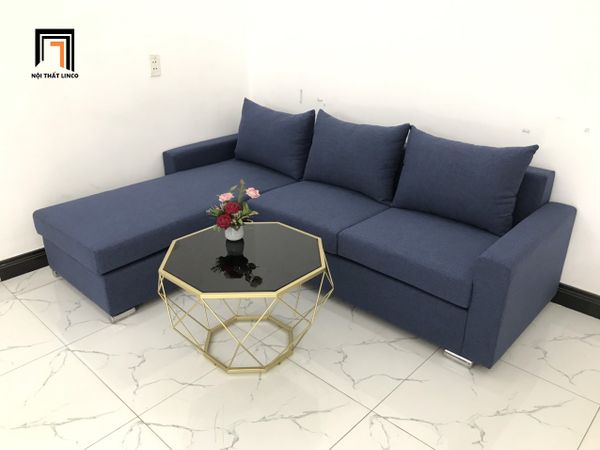 sofa, ghế sofa, bộ ghế sofa góc, sofa góc l, sofa góc chữ l, sofa góc 2m2 x 1m6, sofa góc màu xanh đậm