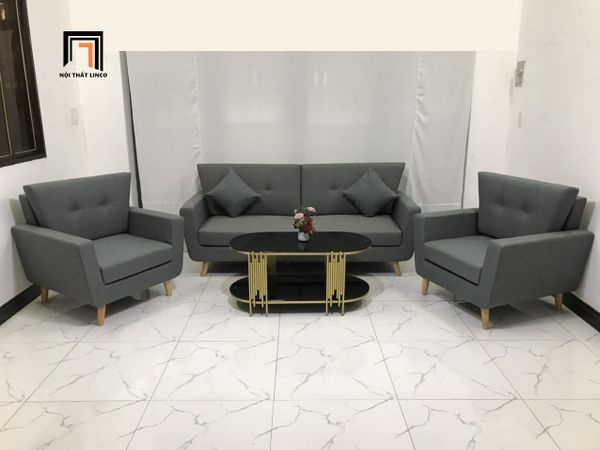 sofa, ghế sofa, bộ ghế sofa giá rẻ, set ghế sofa văn phòng, ghế sofa xám đậm, sofa màu xám lông chuột