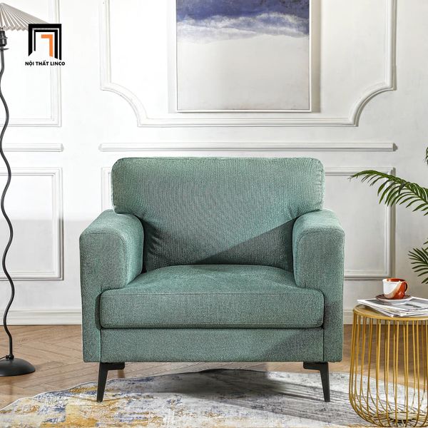 sofa, ghế sofa, sofa đơn màu xanh ngọc, sofa đơn giá rẻ, sofa đơn phòng khách nhỏ gọn, ghế sofa 1 nệm ngồi
