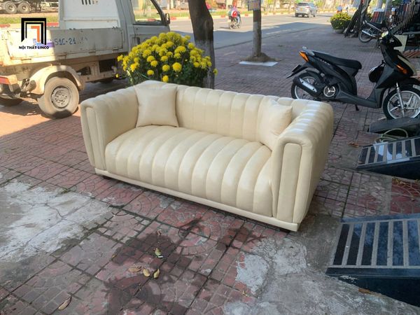 sofa băng, sofa văng, sofa da 2m, sofa, ghế sofa, sofa băng cao cấp, sofa văng sang trọng, ghế sofa màu trắng kem