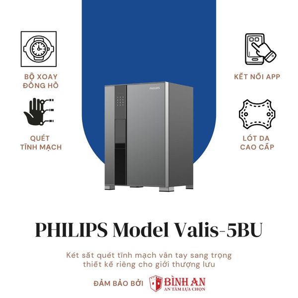 Bộ sản phẩm của Két sắt PHILIPS VALIS-5BU (93kg)