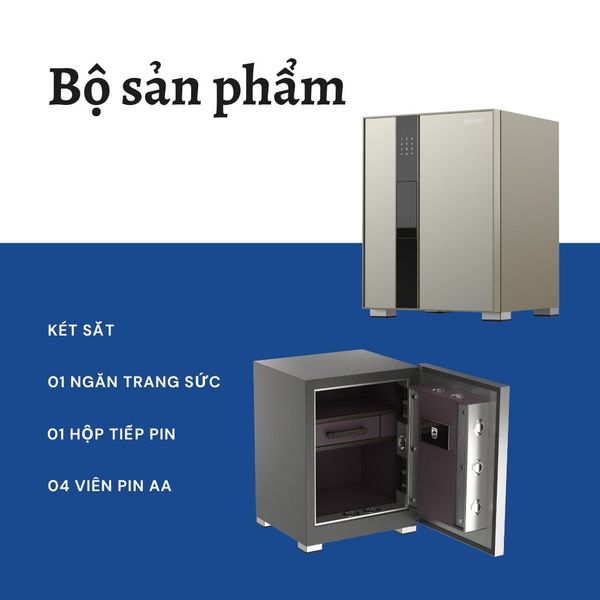 Bộ sản phẩm của Két sắt PHILIPS VALIS-5BU (93kg)