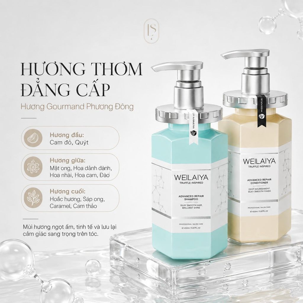 Hương thơm của bộ gội xả nấm truffle Weilaiya