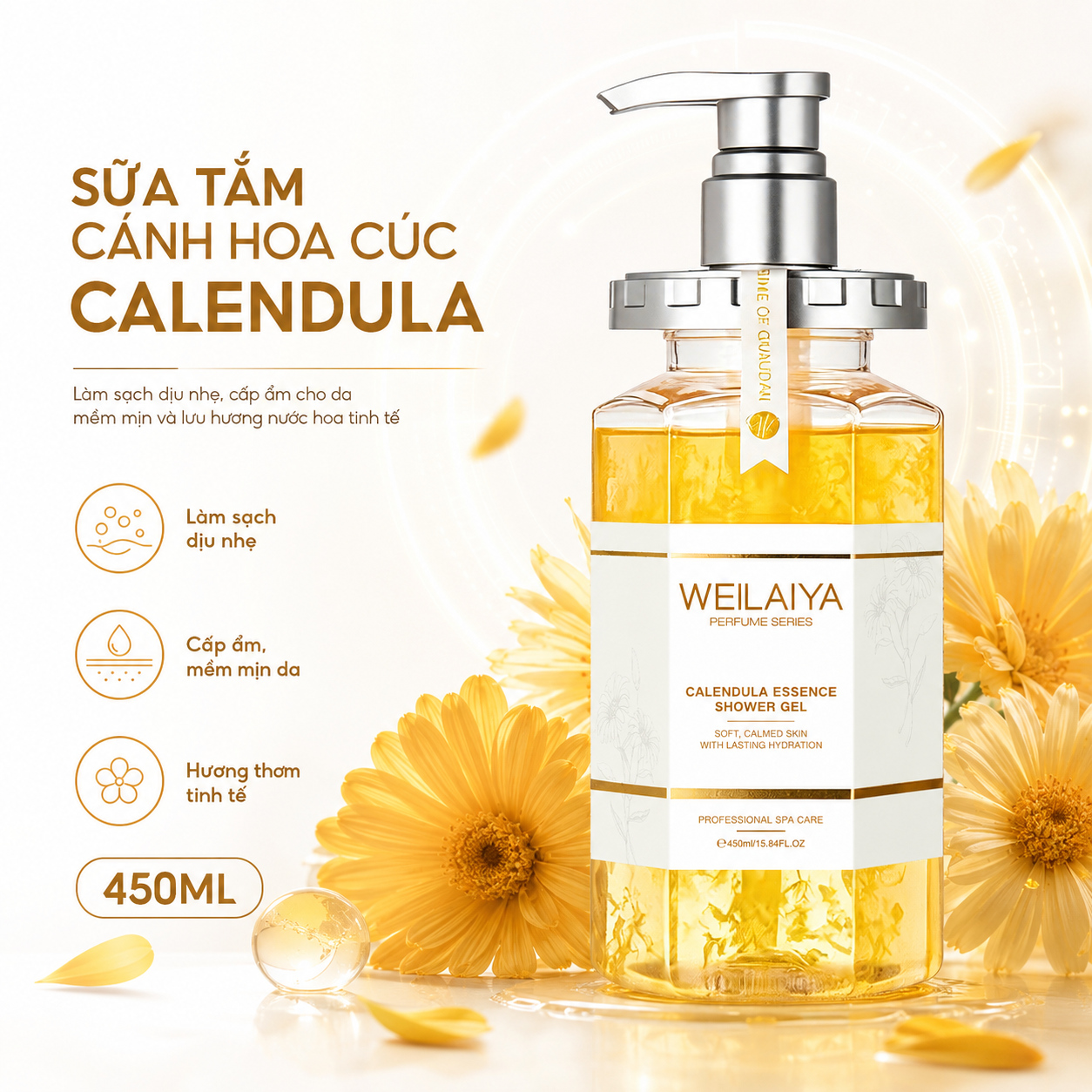 Sữa Tắm Weilaiya Calendula Essence Shower Gel