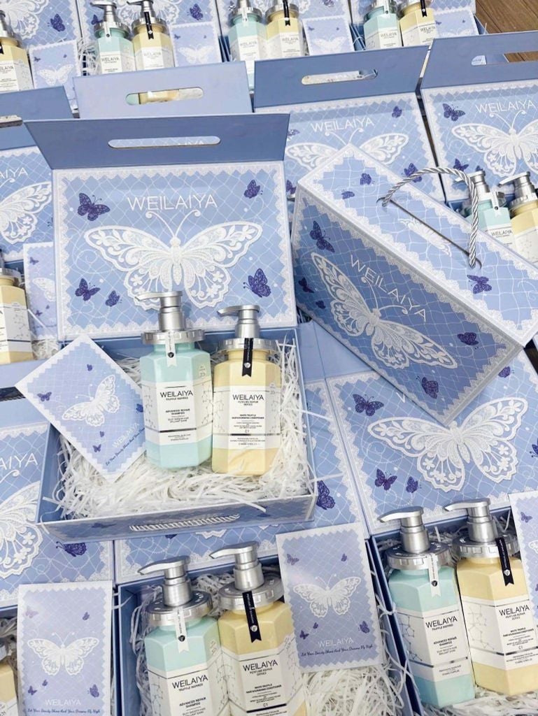 Weilaiya có nhiều set quà bộ gội xả để các công ty, doanh nghiệp lựa chọn