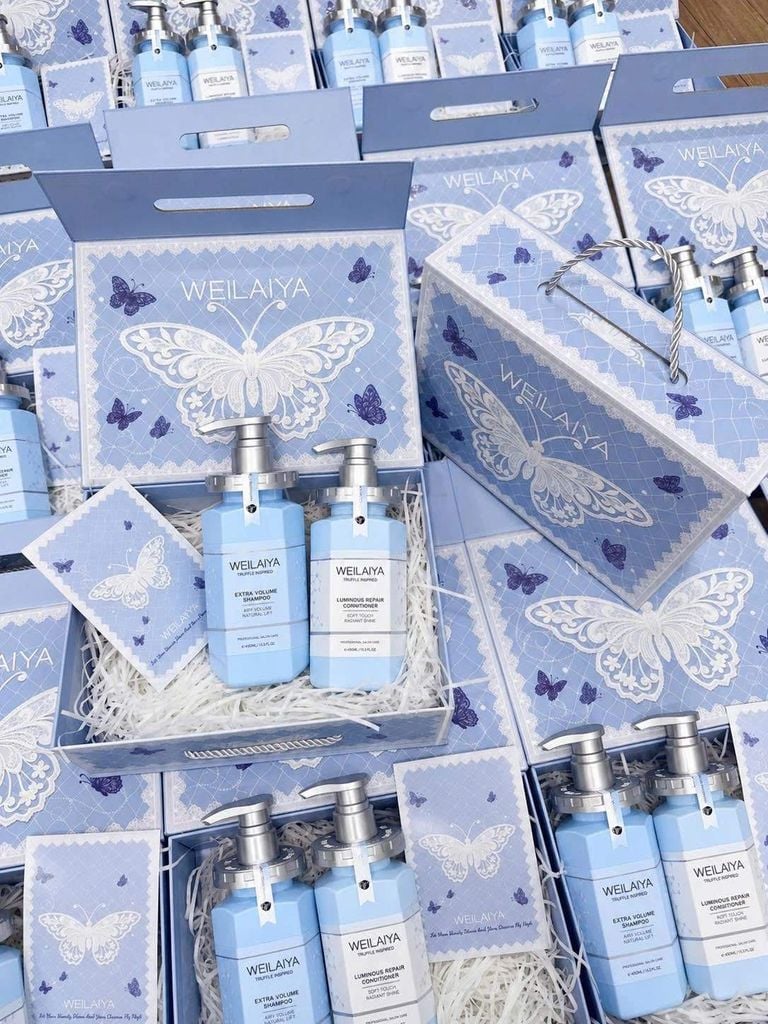 Set quà Bộ gội xả Weilaiya Extra Volume & Luminous Repair