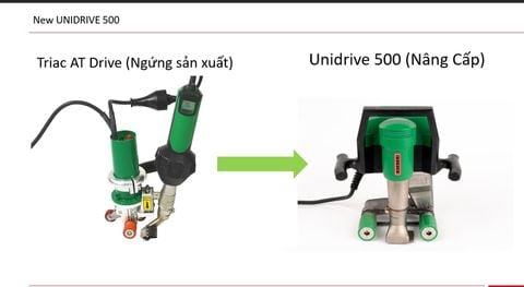 Unidrive 500 Leister vs Máy Hàn Màng TPO Triac AT Drive (Phiên bản cũ): So Sánh Chi Tiết Cho Hàn Màng SikaProof 808
