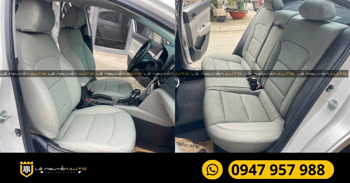 Quy trình bọc ghế da xe Elantra tại Lê Nguyễn Auto