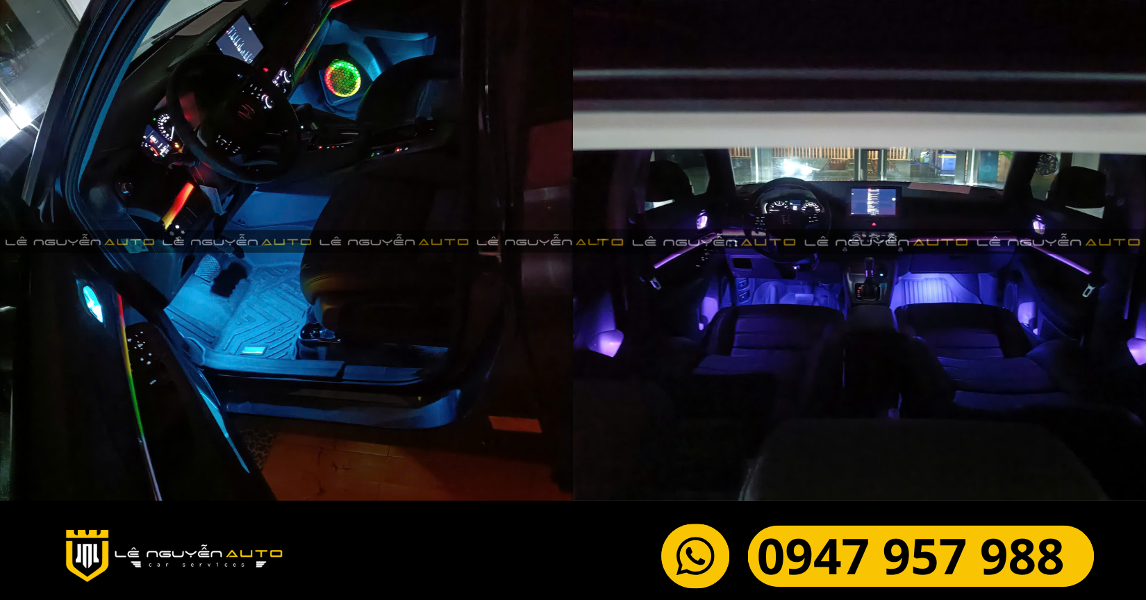 Các phiên bản led nội thất chuẩn zin phổ biến cho Honda HRV