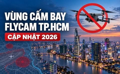 63 phường, xã TP.HCM thuộc vùng cấm bay flycam: Cập nhật 2026