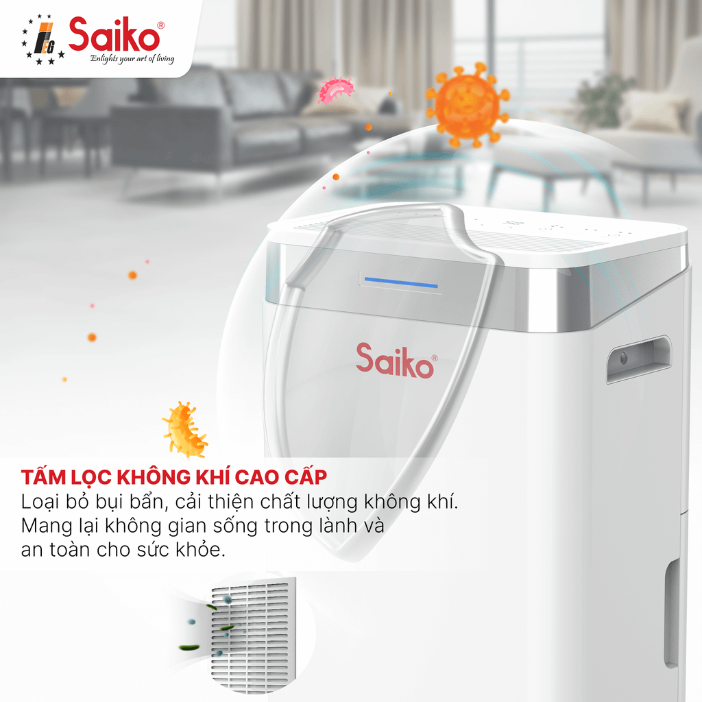 máy hút ẩm không khí Saiko HDF-30E (30L)