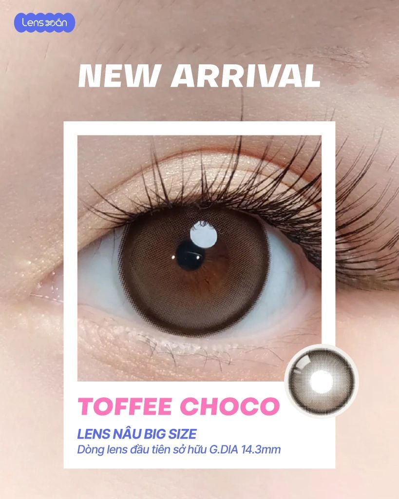 Toffee Choco OLOLA G.DIA 14.3mm màu nâu creamy Big Size chất liệu MPC chính hãng
