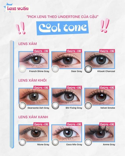 Chọn lens theo undertone của bạn? Cool, Neutral hay Warm – Bạn thuộc tone nào?
