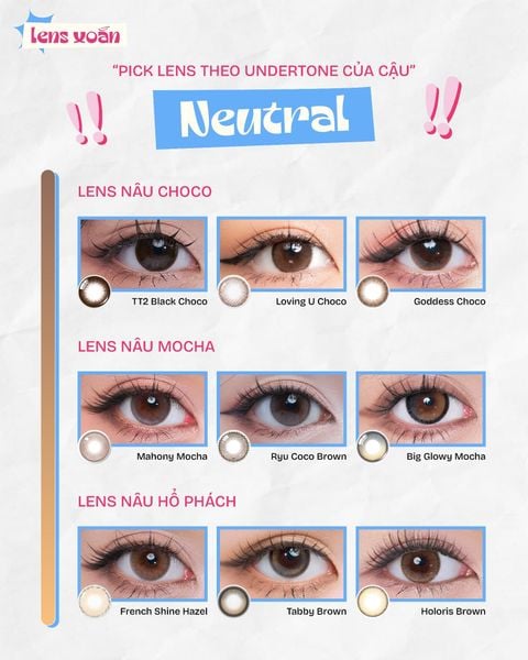 Chọn lens theo undertone của bạn? Cool, Neutral hay Warm – Bạn thuộc tone nào?