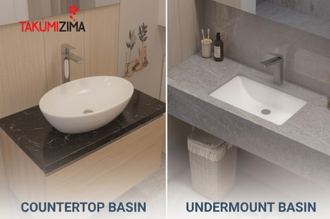 Countertop basin & Undermount basin: Which type is right for your bathroom?