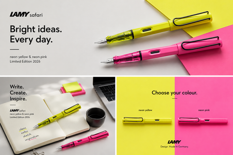 LAMY Safari Neon Yellow & Neon Pink – Màu sắc có thể thay đổi cảm hứng làm việc?