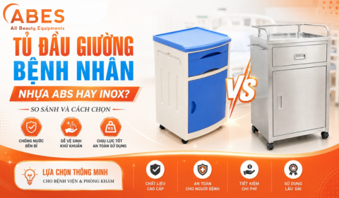 Tủ Đầu Giường Bệnh Nhân Nhựa ABS Hay Inox? So Sánh Và Cách Chọn
