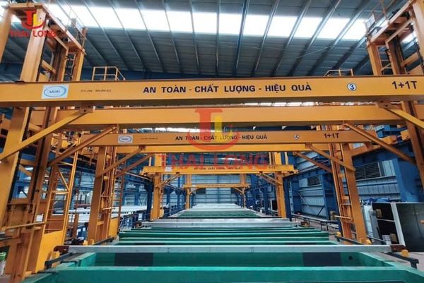 Thái Long bàn giao cụm tời nâng cầu trục dầm đôi 1+1T tại Hưng Yên