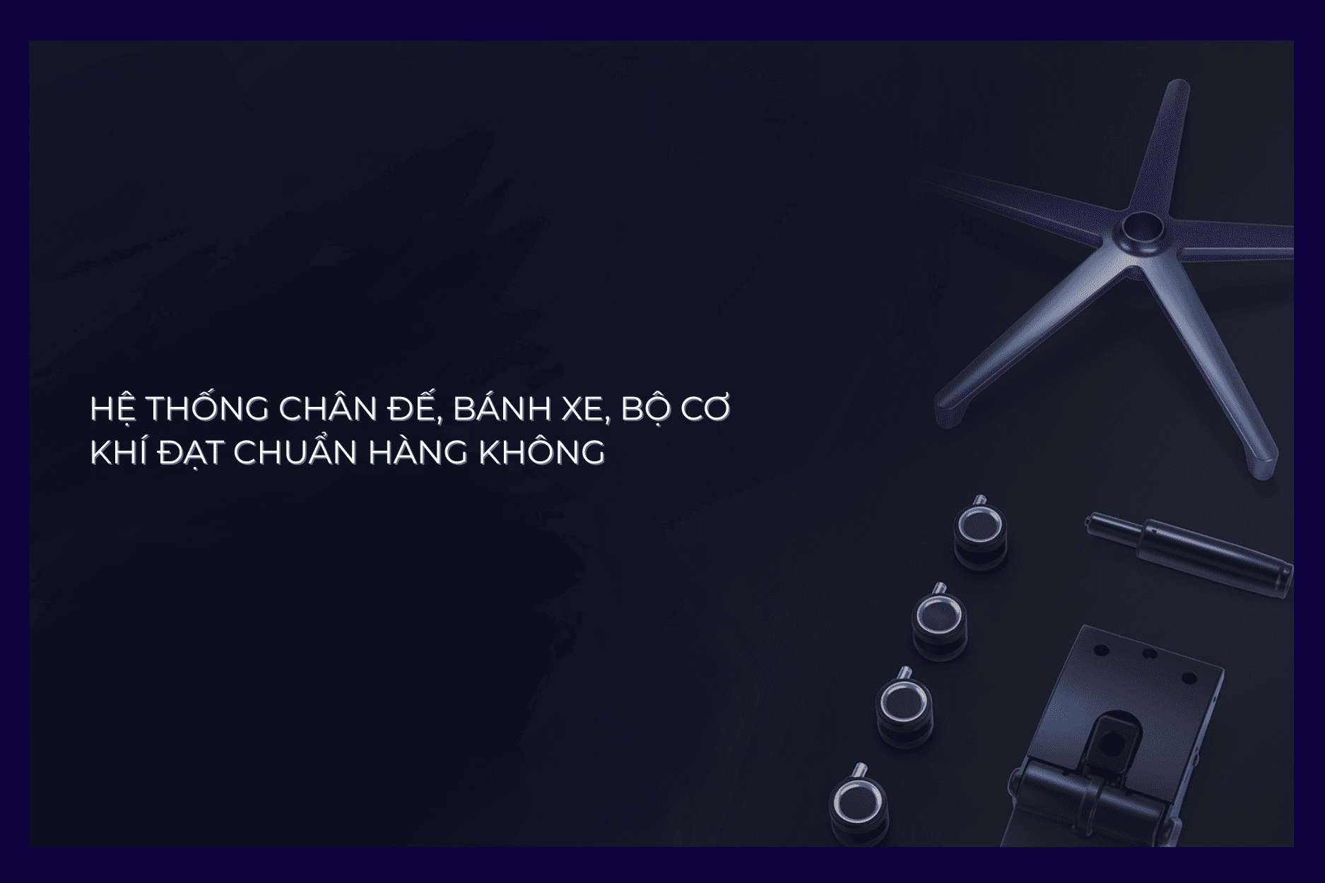 Ghế công thái học gaming Gami X3 Pro có Chân nhôm đúc 5 chấu kết hợp bánh xe PA, di chuyển êm và giữ vững cân bằng