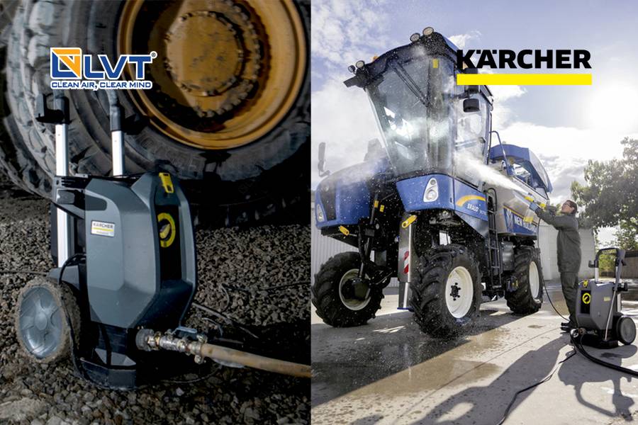 Vệ sinh máy móc nhà xưởng với máy Karcher