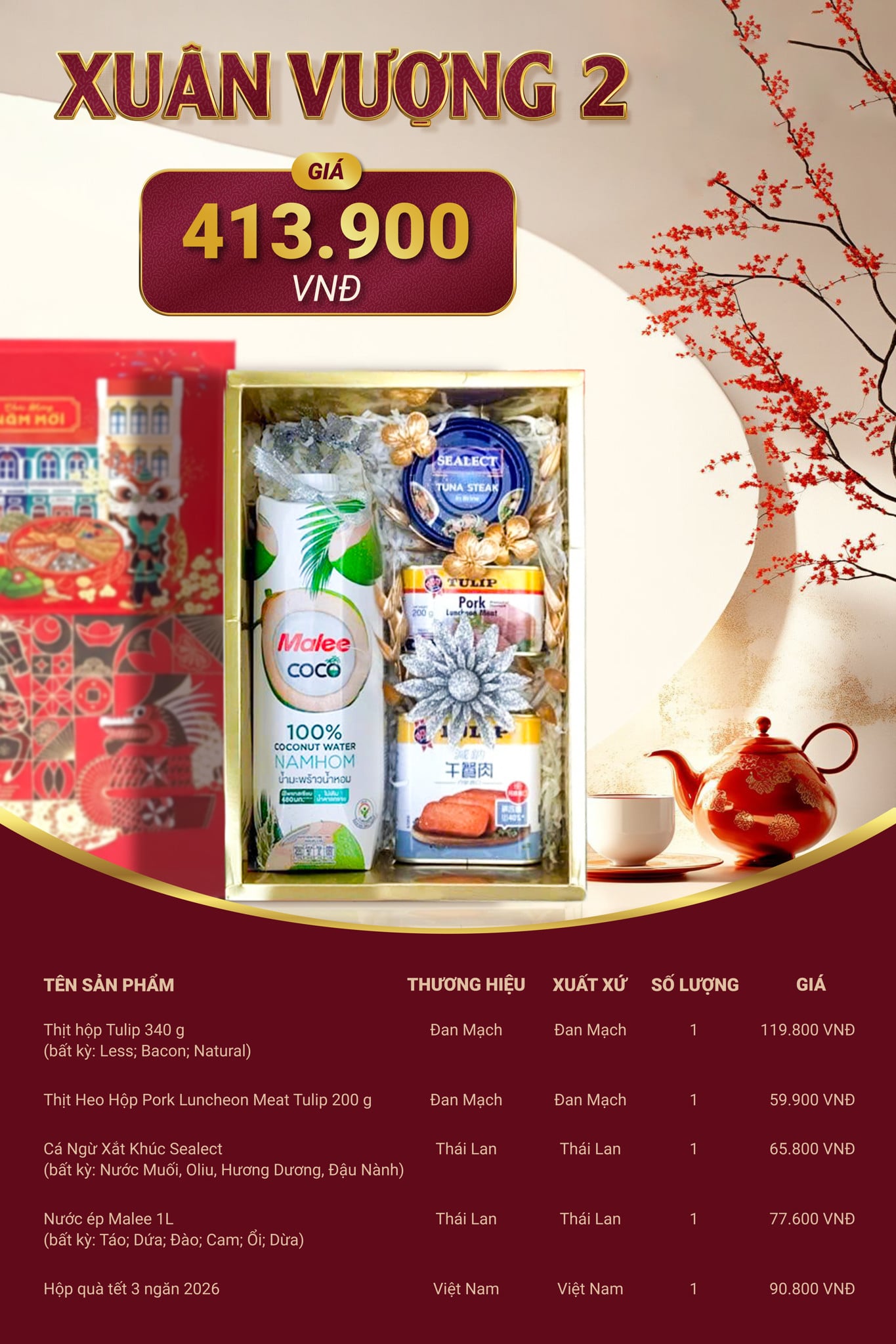 Hộp Quà Tết “XUÂN VƯỢNG 2”