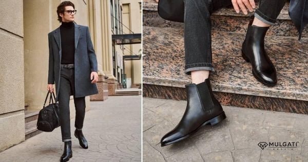 Thiết kế giày Chukka nam cổ ngang mắt cá chân
