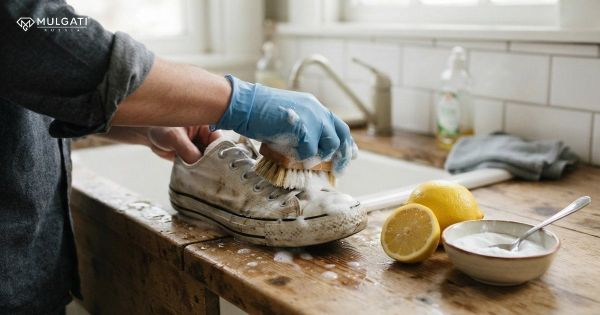 10 cách tẩy vết ố vàng trên giày tại nhà