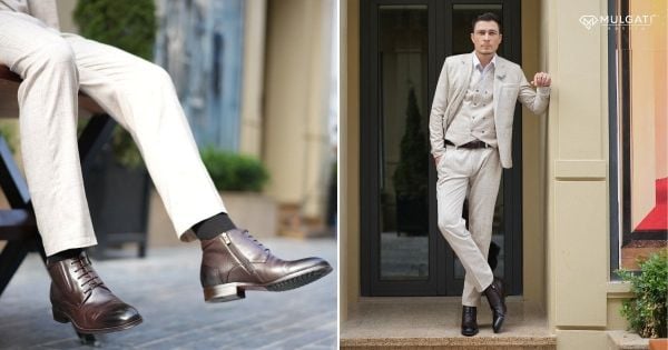 Nam thấp nên chọn giày màu đen hoặc nâu đậm