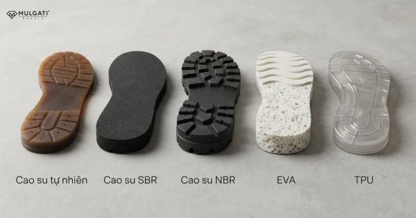 Các chất liệu cao su làm đế giày
