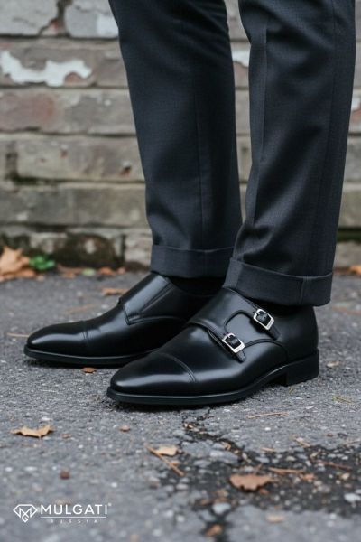 Giày Monk Strap nam đi đám cưới thiết kế khóa cài lịch lãm