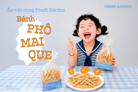 BÁNH PHÔ MAI QUE FRESH GARDEN - MÓN ĂN VẶT GIÒN NGON CHO BÉ
