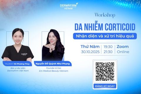 ĐĂNG KÝ THAM GIA WORKSHOP ONLINE: “DA NHIỄM CORTICOID: NHẬN DIỆN & XỬ TRÍ HIỆU QUẢ”