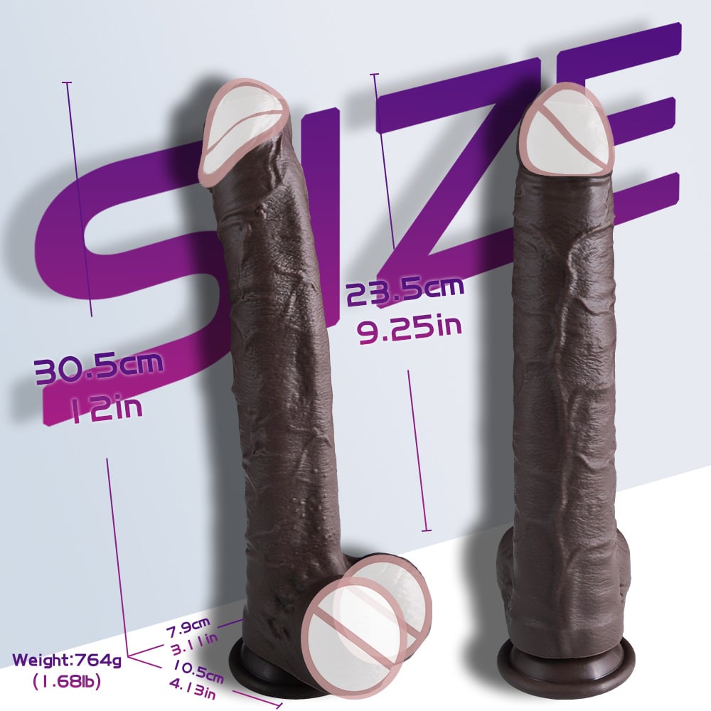 Dương vật giả gắn tường da đen dài to khủng có bao quy đầu size L 7