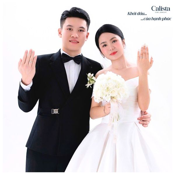 Khách hàng tự tin tỏa sáng cùng thiết kế nhẫn cưới tinh tế từ Calista