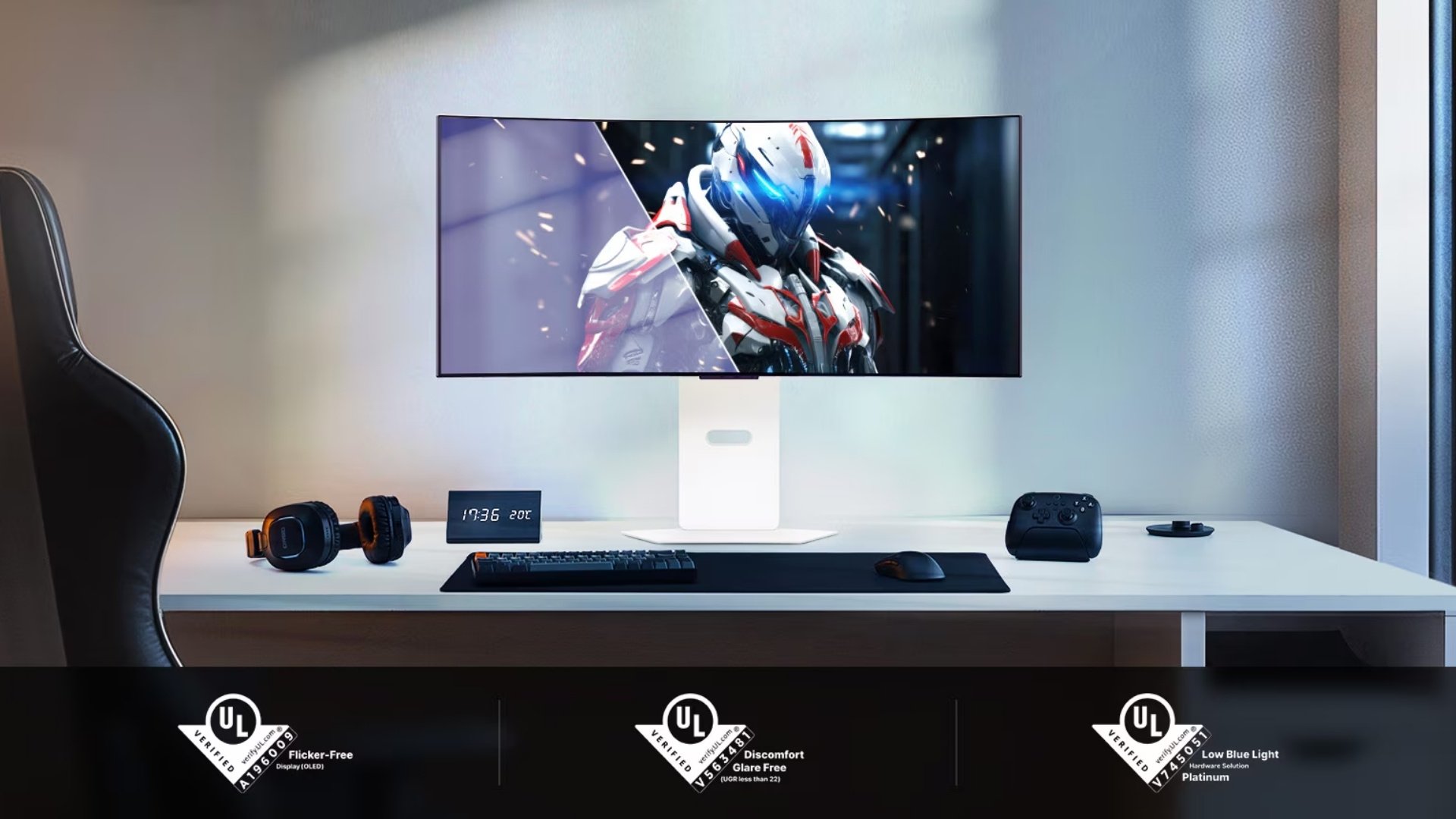 Màn hình Thông Minh LG UltraGear 34GX90SA-W - Công nghệ bảo vệ mắt và chống phản xạ tiên tiến