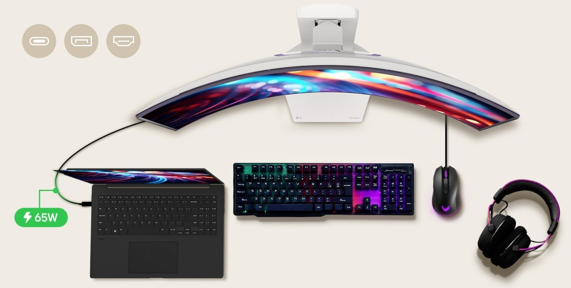 Màn hình Thông Minh LG UltraGear 34GX90SA-W - Kết nối toàn diện