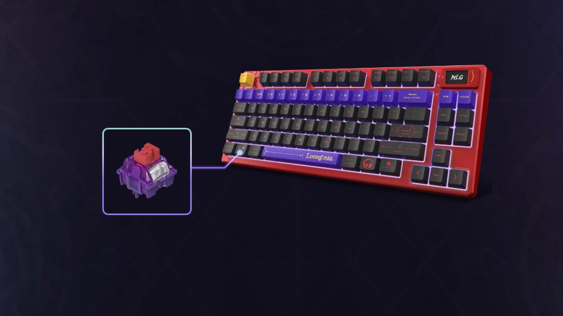 Bàn phím Gaming không dây MSI Forge TKL Wireless MLG Edition - Switch cơ học tuyến tính