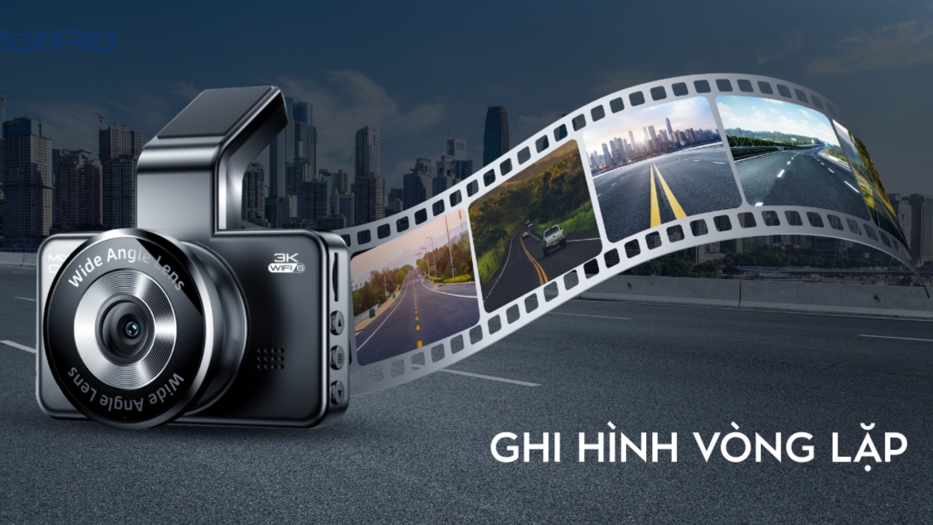 Camera Hành Trình MotRid CD30 | 2K / 3K, WiFi – Ghi hình vòng lặp