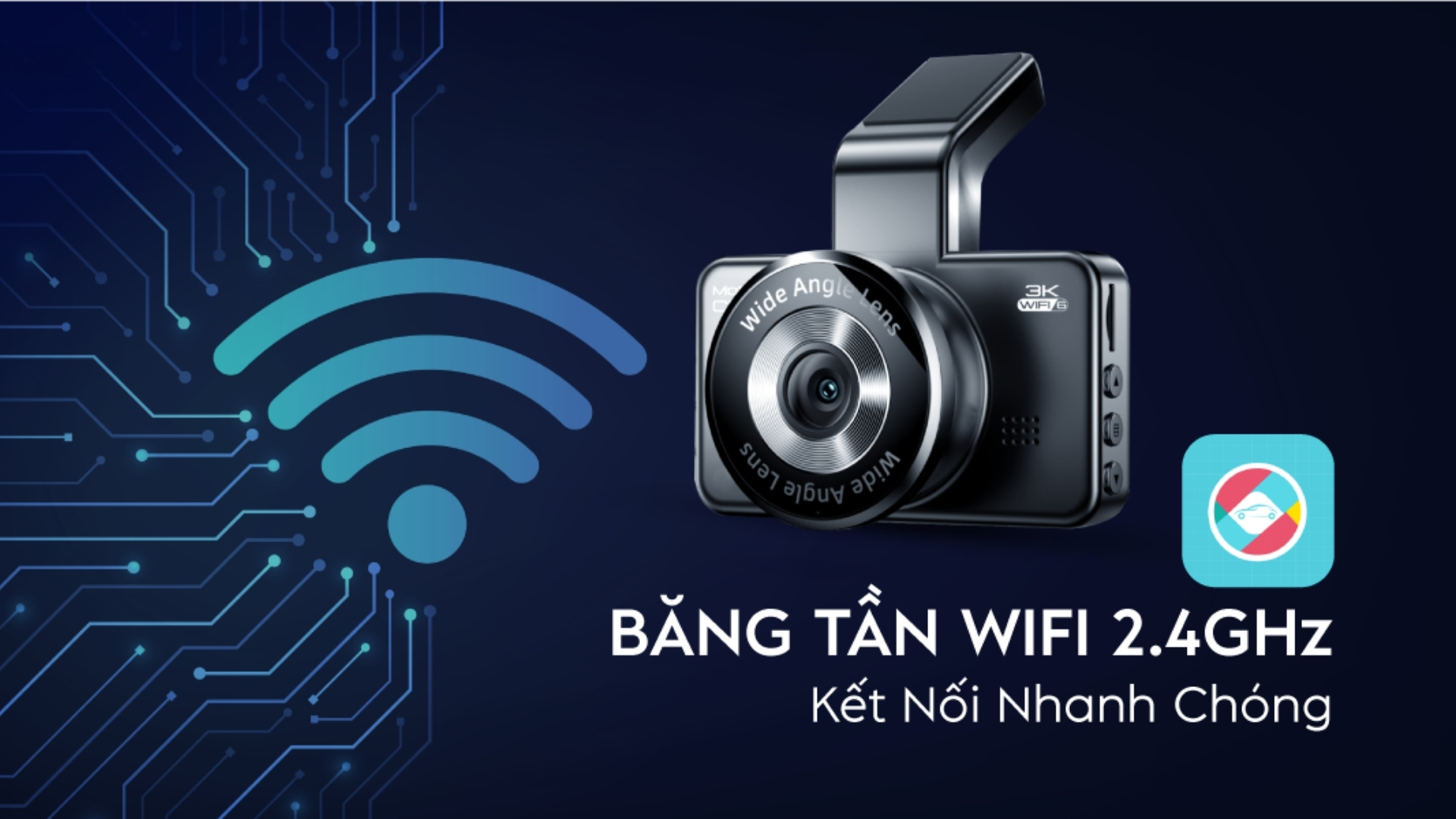 Camera Hành Trình MotRid CD30 | 2K / 3K, WiFi – Kết nối WiFi 6