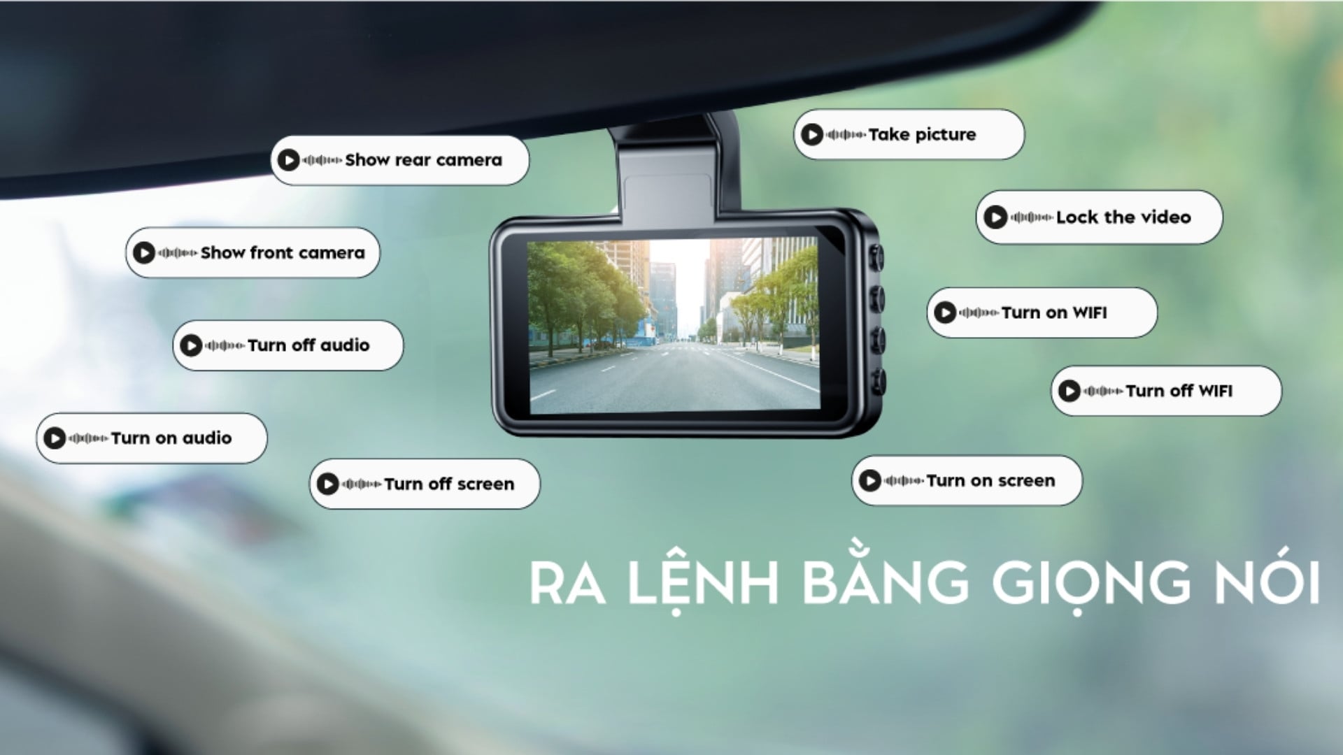 Camera Hành Trình MotRid CD30 | 2K / 3K, WiFi – Điều khiển bằng giọng nói