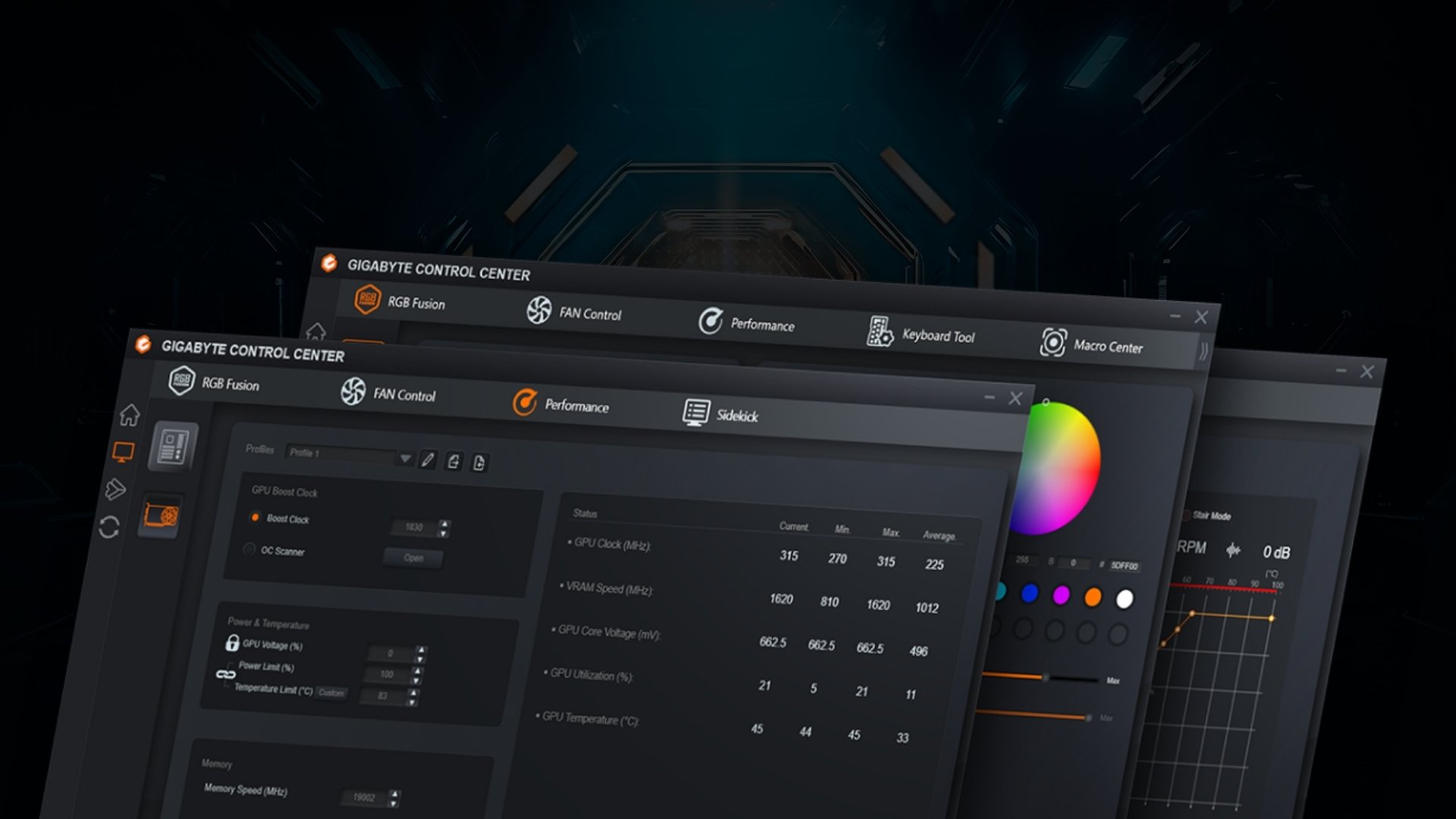 Card màn hình AMD Gigabyte RX 9060XT – Phần mềm Gigabyte Control Center (GCC)