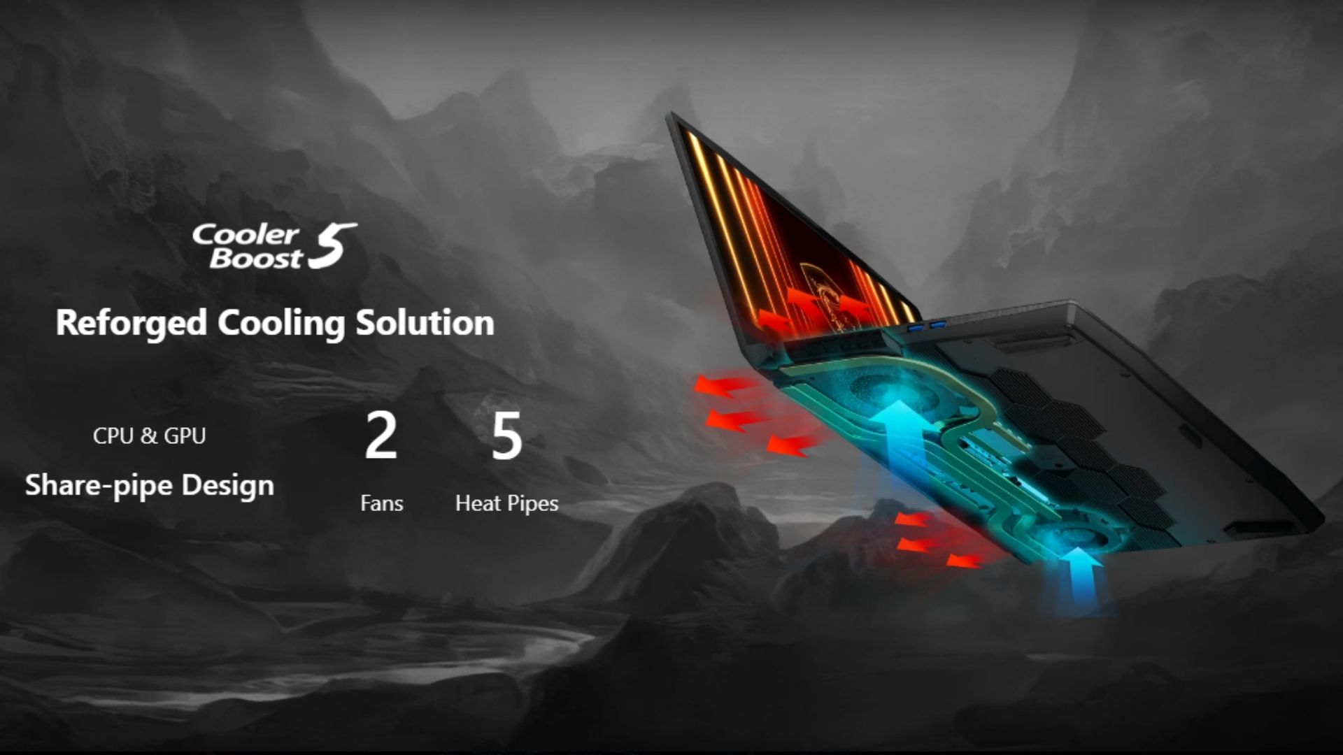 Laptop Gaming MSI Katana 15 HX B14WFK 267VN – Hệ thống tản nhiệt Cooler Boost 5