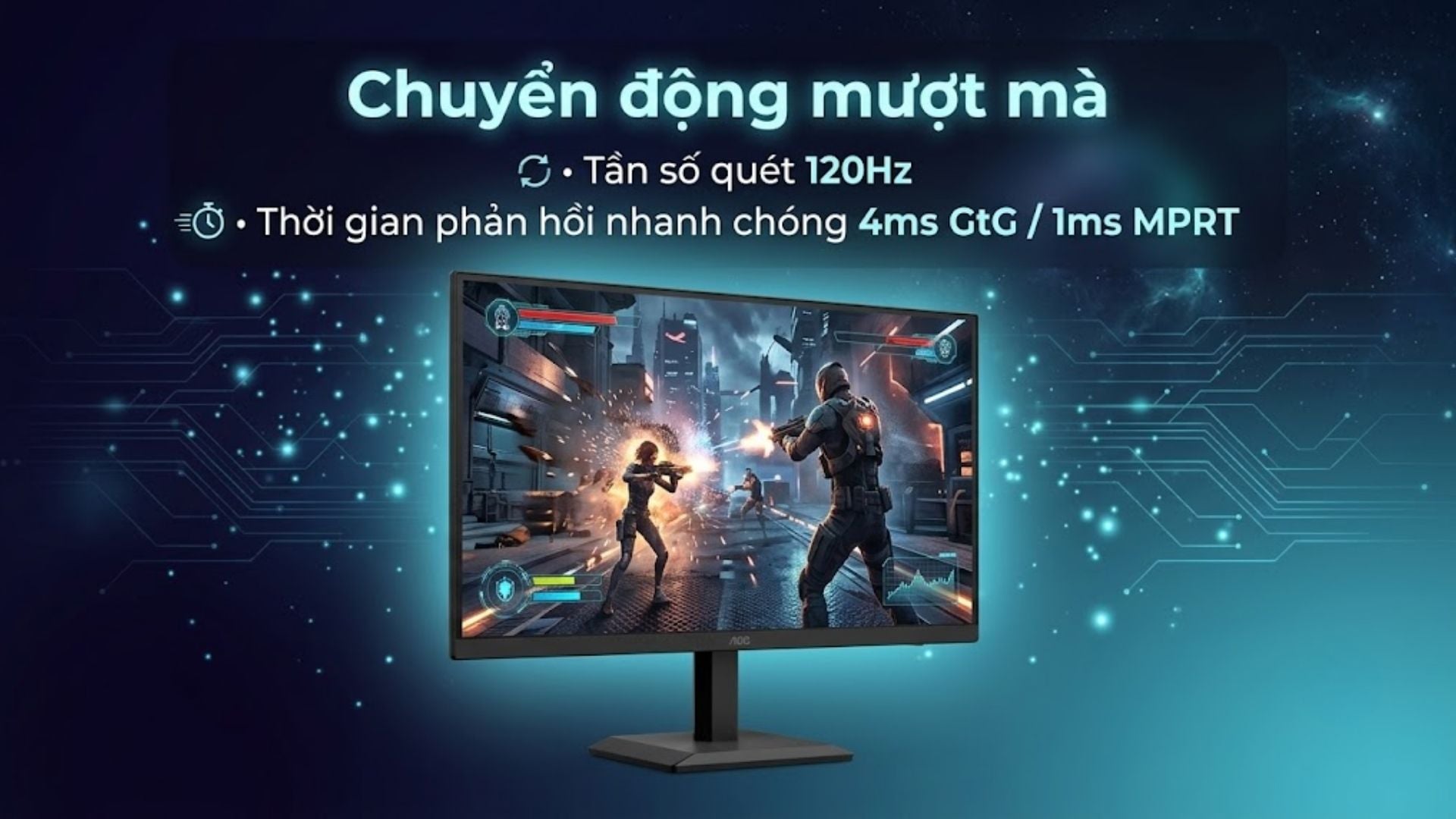 Màn hình văn phòng 21.5 inch FHD VA 120Hz hiển thị mượt mà