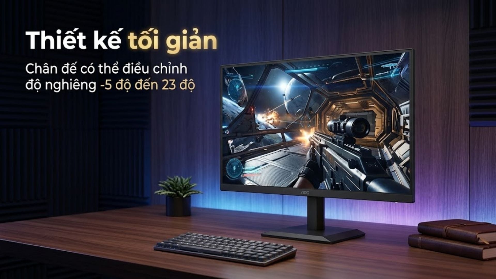Màn hình Văn phòng AOC 22B40HM/71 - thiết kế tối giản