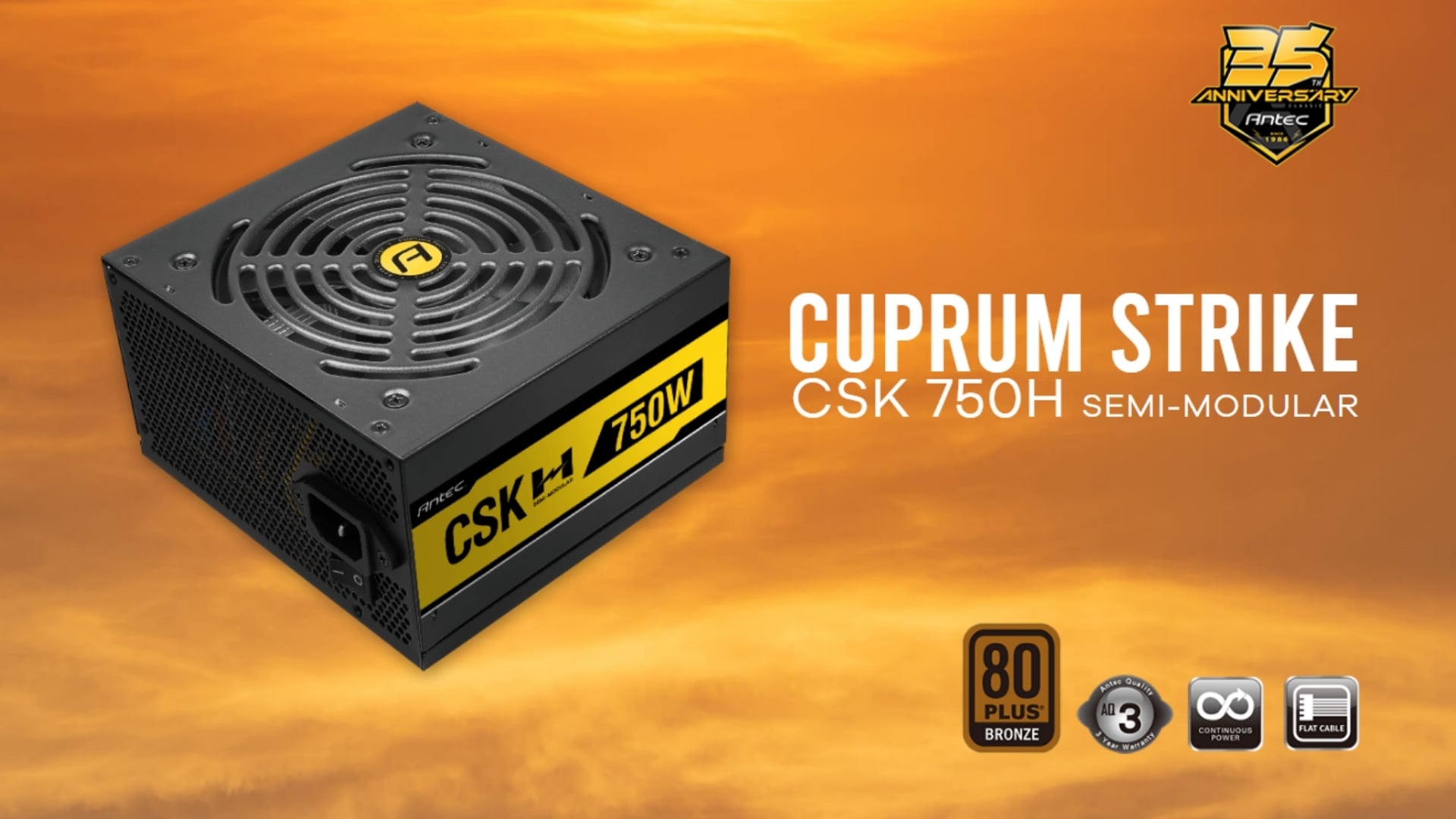 PC STAR Storm SSR | Nguồn Antec Cuprum Strike CSK 750H Semi Modular - Cung cấp điện ổn định, hiệu suất cao
